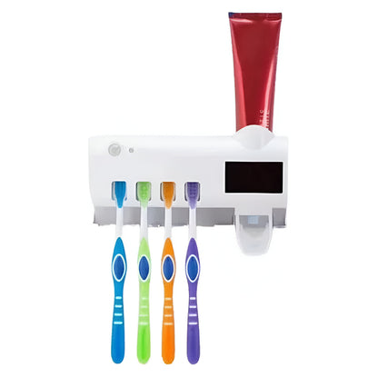 Dispensador Crema Dental+ Soporte Esterilizador De Cepillos