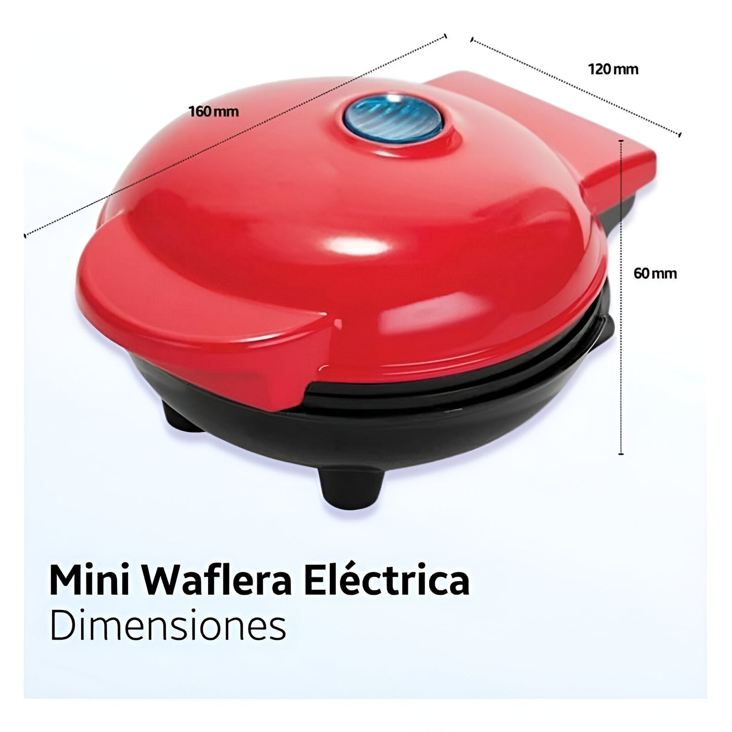 Waflera Mini Personal 350w Guaflera Redonda Antiadherente